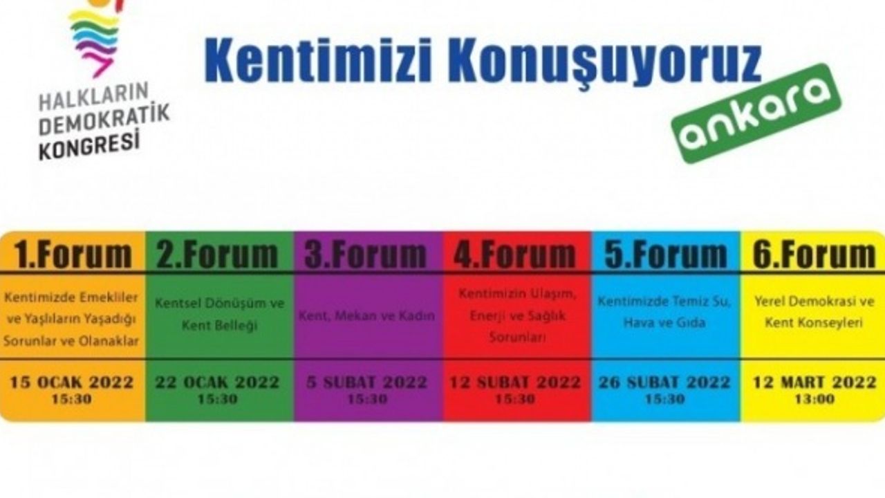 HDK'den ‘Kentimizi konuşuyoruz’ forumları