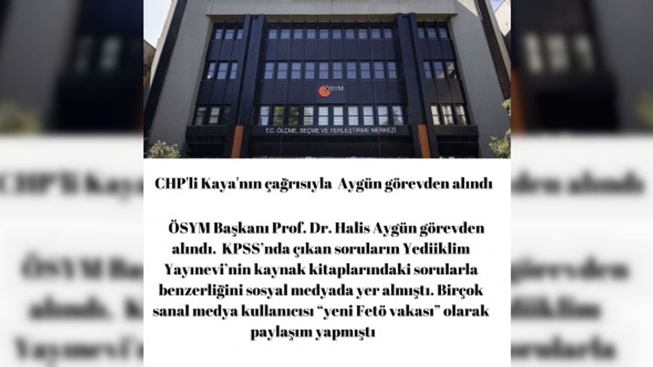 CHP'li Kaya'nın çağrısıyla  Aygün görevden alındı