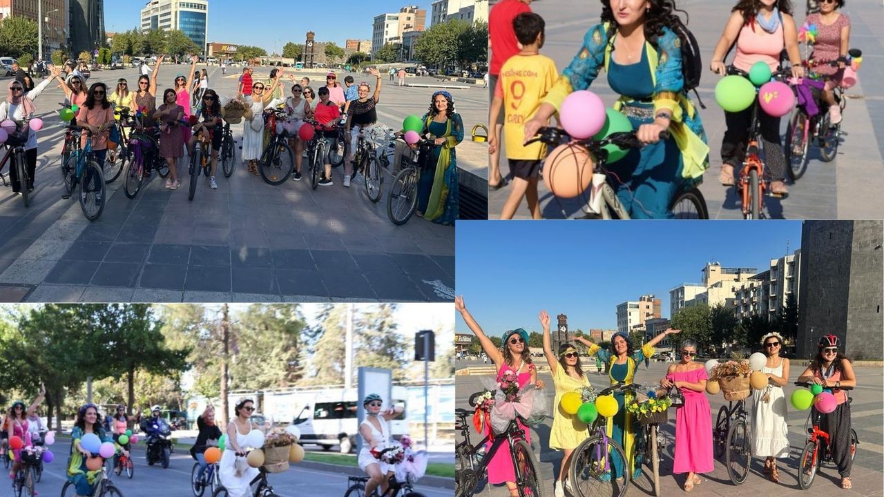 Amed'te Süslü Kadınların Bisiklet Turun ikincisi gerçekleşti