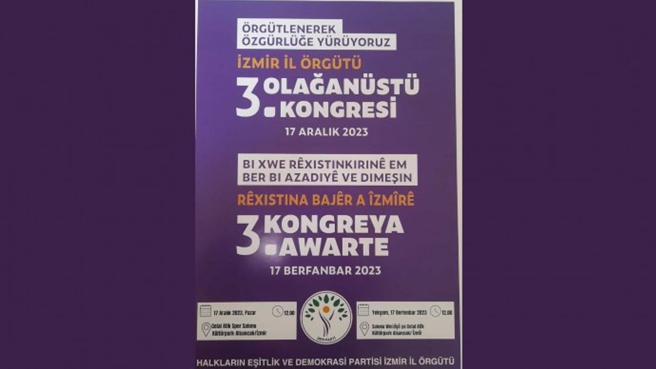 DEM Parti İzmir’de kongreye gidiyor