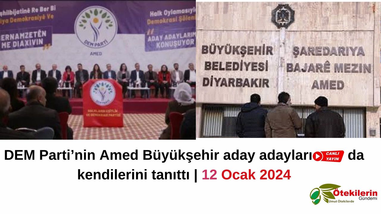 DEM Parti Amed Büyükşehir Belediye eşbaşkan aday adaylarını tanıtıyor