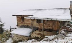 Rize'nin yüksek rakımlı yaylalarına kar yağdı
