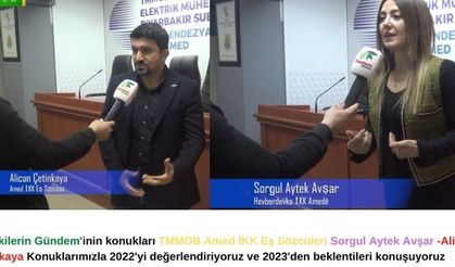 Ötekilerin Gündem'inin konukları TMMOB Amed İKK Eş Sözcüleri Sorgul Aytek Avşar -Alican Çetinkaya