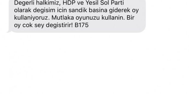 HDP ve Yeşil Sol’dan ‘Oyunuzu mutlaka kullanın’ çağrısı