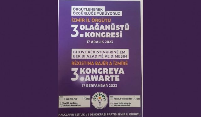DEM Parti İzmir’de kongreye gidiyor