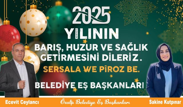 Özalp Belediyesi Eş Başkanlarından Yeni Yıl Mesajı