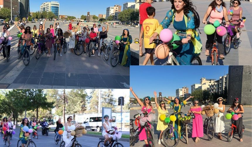 Amed'te Süslü Kadınların Bisiklet Turun ikincisi gerçekleşti
