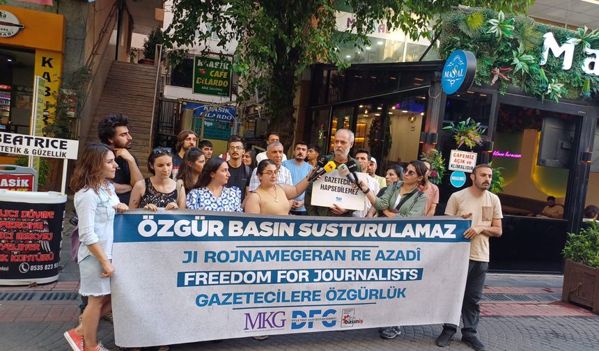 Gazetecilere verilen cezalar Amed’de protesto edildi