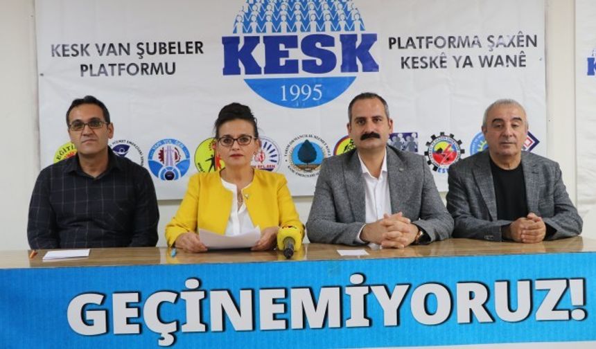 KESK miting çalışmalarının startını Van’da verdi