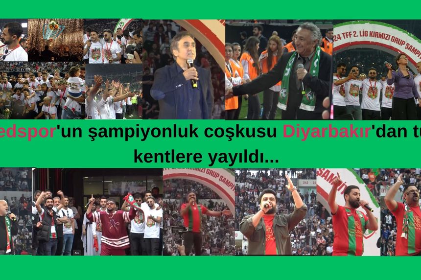 #Amedspor'un şampiyonluk coşkusu Diyarbakır'dan tüm kentlere yayıldı